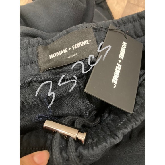 Homme + Femme Men's Slim Fit Track Jogger Sweatpants Joggers For Men Black White - Picture 3 of 13